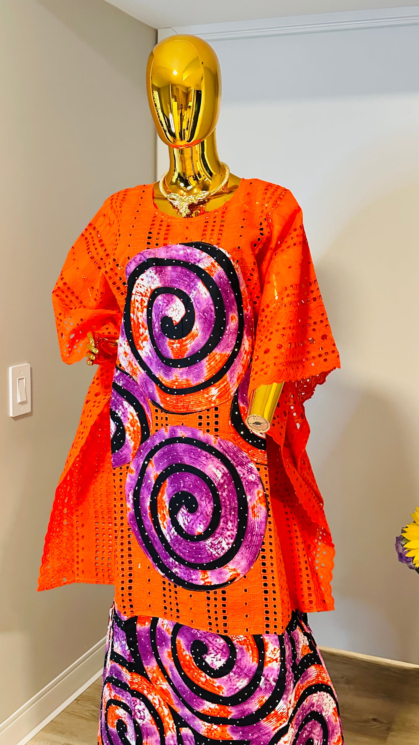 Dry Lace with Ankara