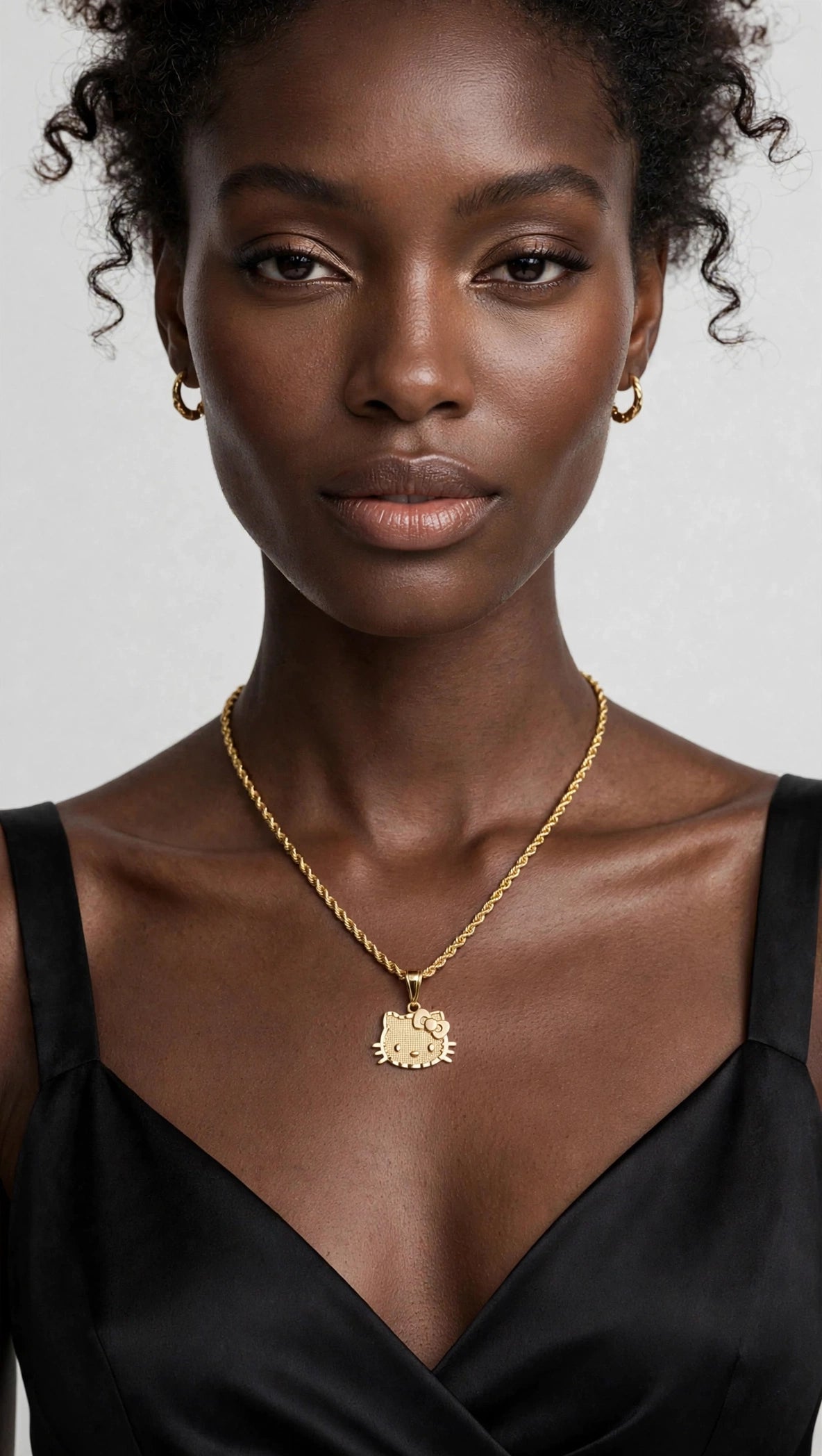 18K Gold-Plated Hello Kitty Pendant Necklace.