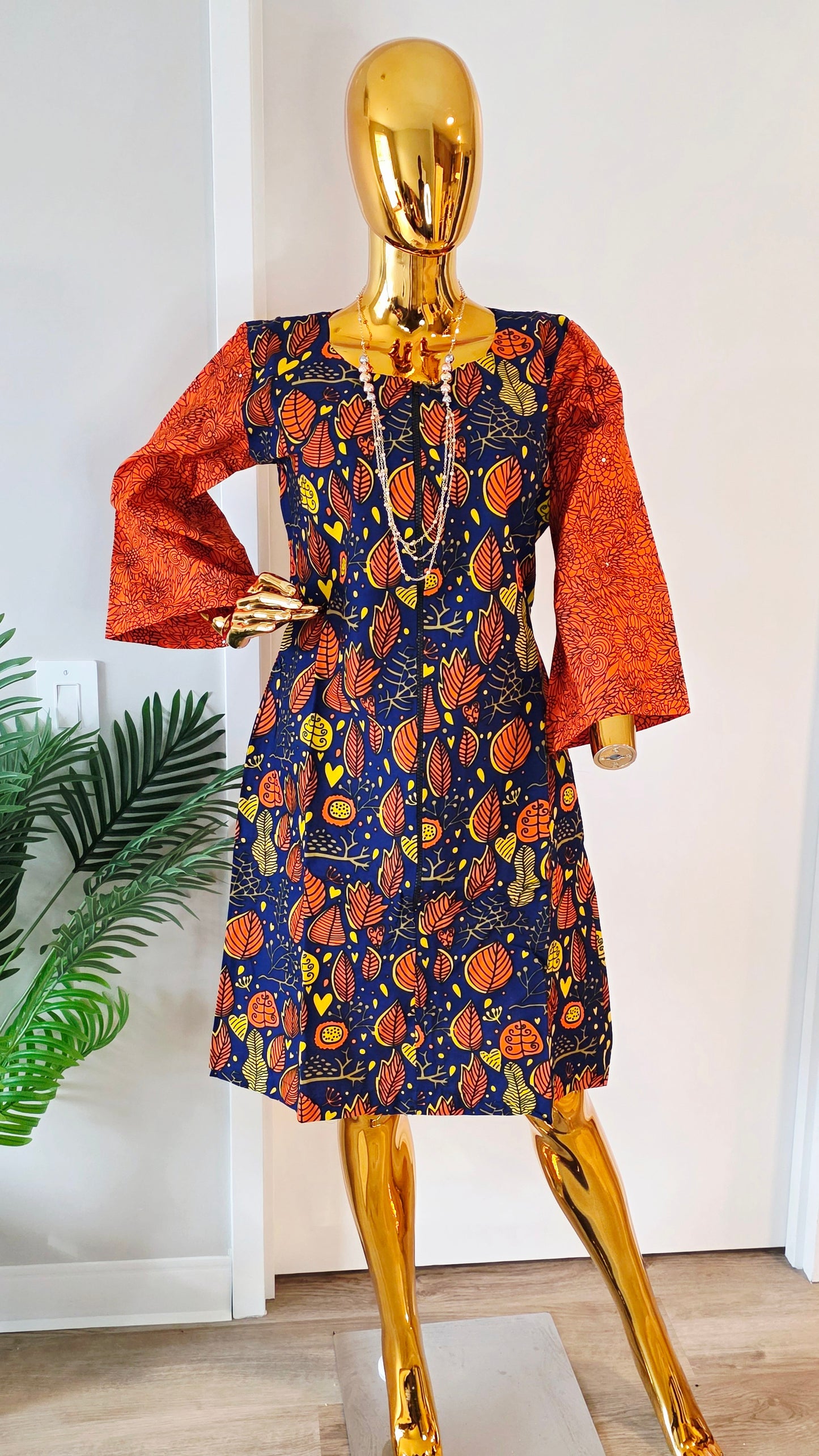 African Print Ankara Midi Dress