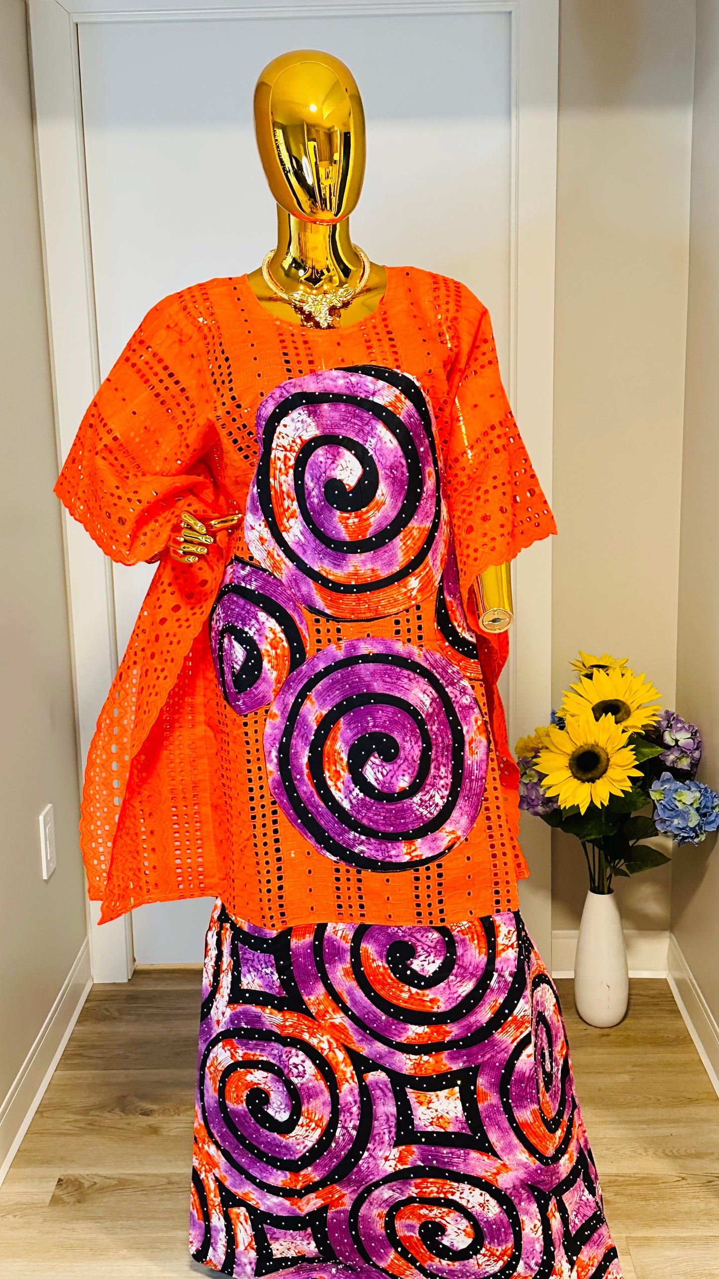 Dry Lace with Ankara