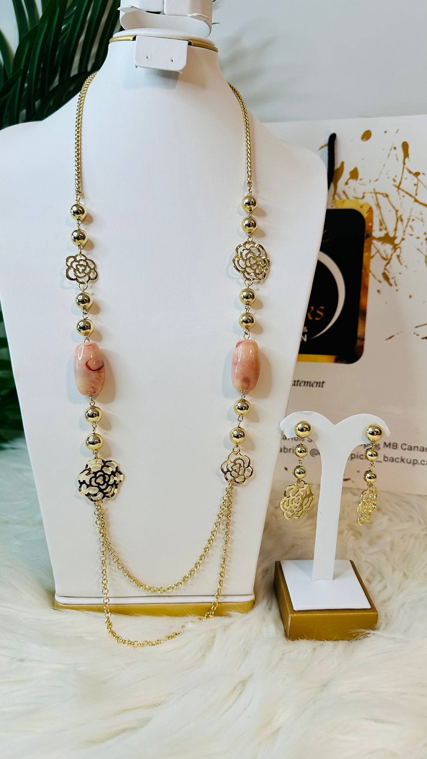 Long Chain with Earrings