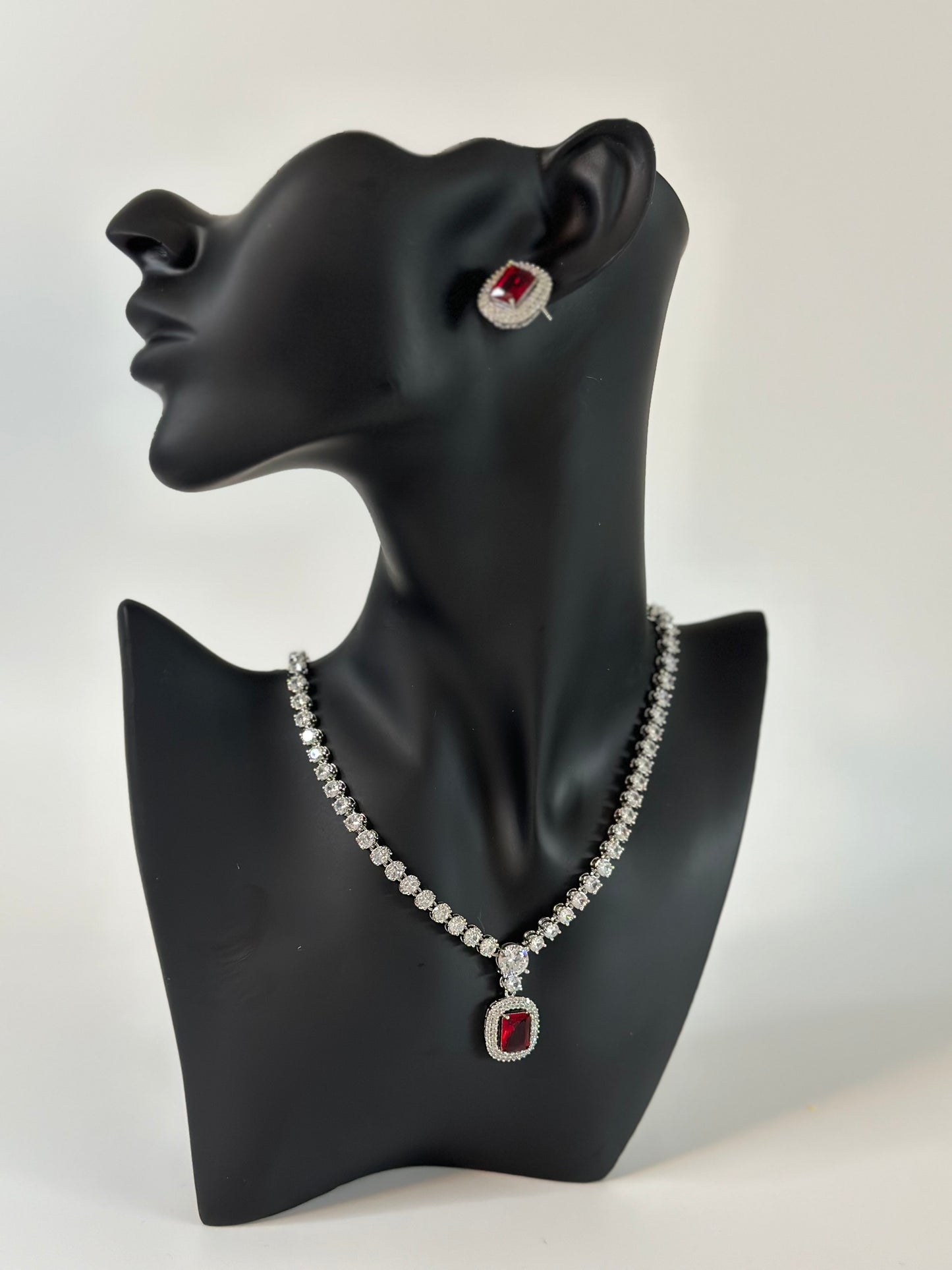 2pcs Cubic Zirconia Jewelry Set