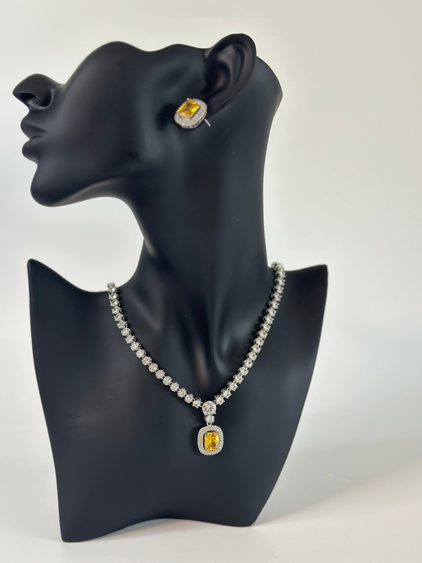 2pcs Cubic Zirconia Jewelry Set