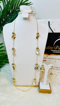 Long Chain and Earrings