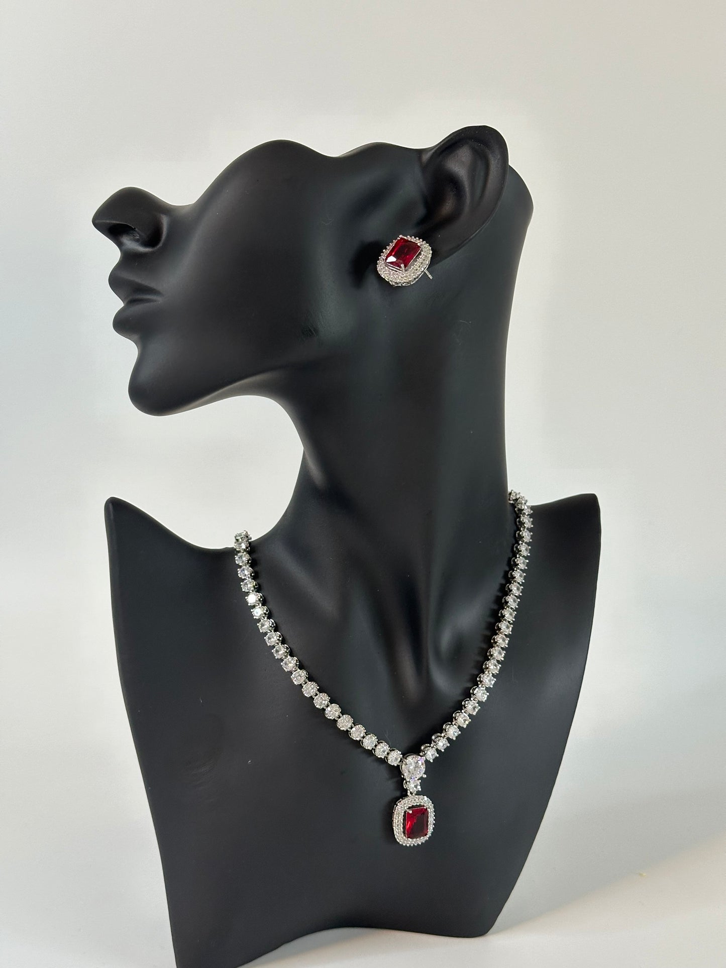 2pcs Cubic Zirconia Jewelry Set