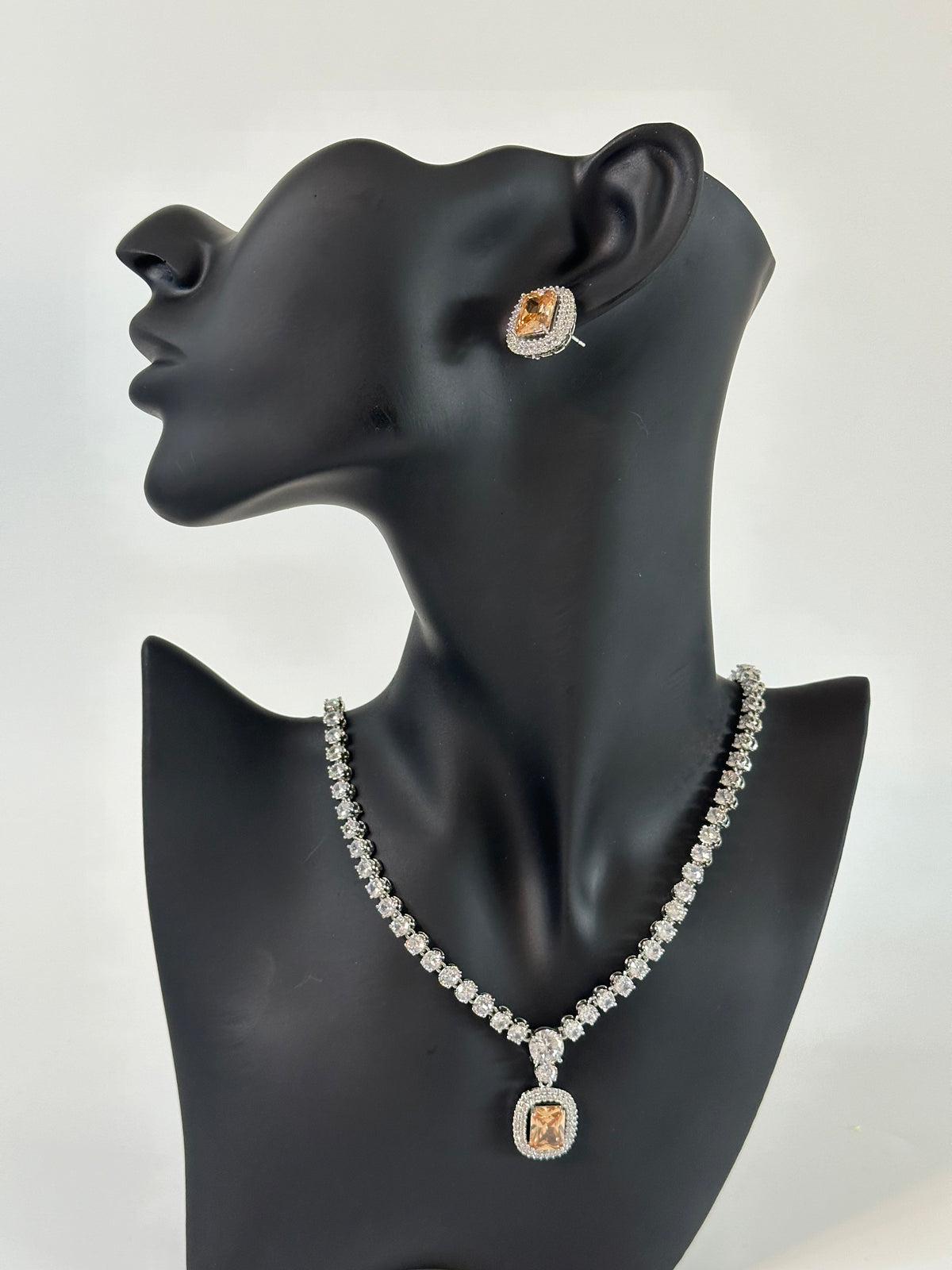 2pcs Cubic Zirconia Jewelry Set