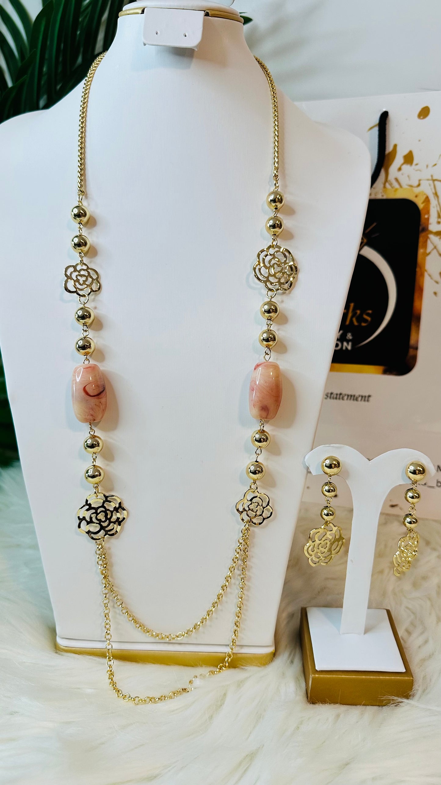 Long Chain with Earrings