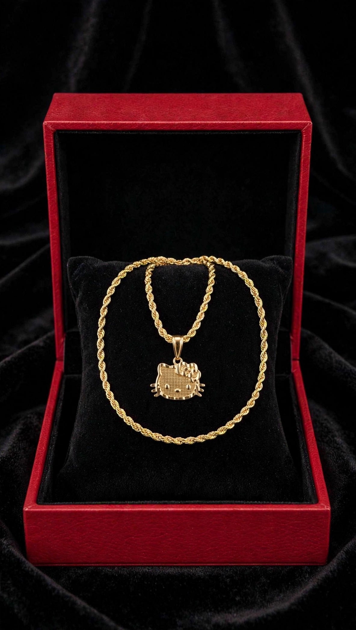 18K Gold-Plated Hello Kitty Pendant Necklace.