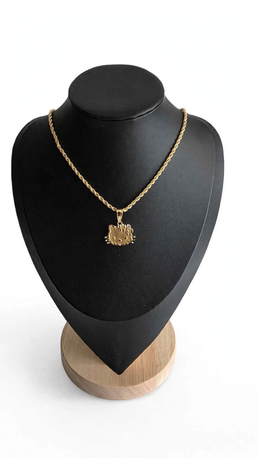 18K Gold-Plated Hello Kitty Pendant Necklace.