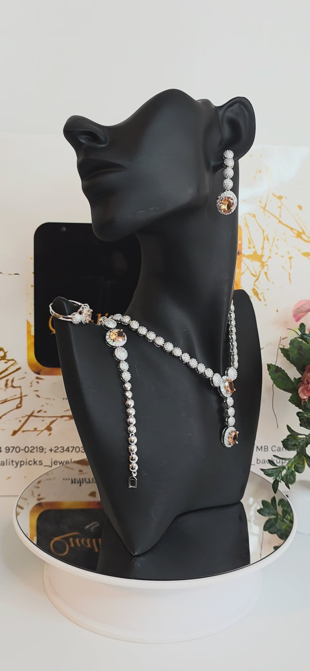 Exquisite Cubic Zirconia 4pcs Jewelry Set