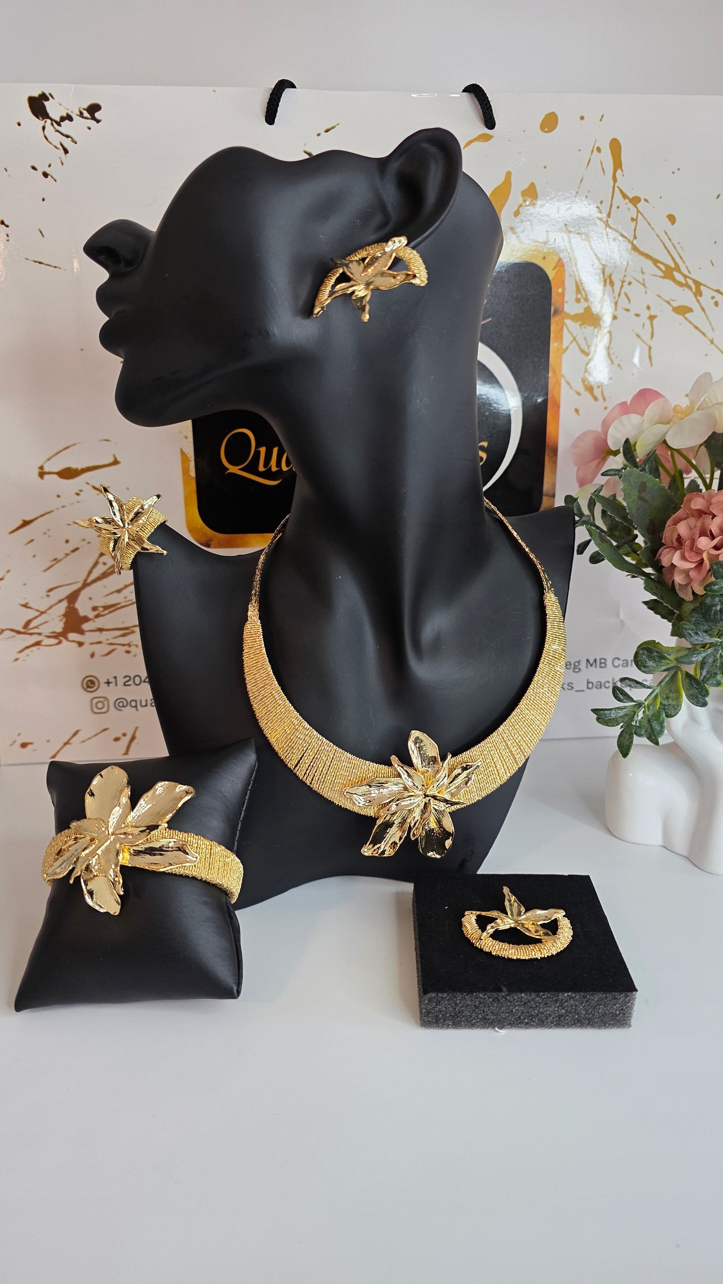 4pcs 18karat Brazilian Gold