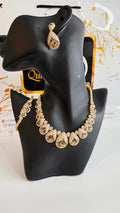 Luxury CZ Teardrop 4pcs Jewelry Set – Gold