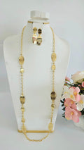 Oval Disc Chain Jewelry Set