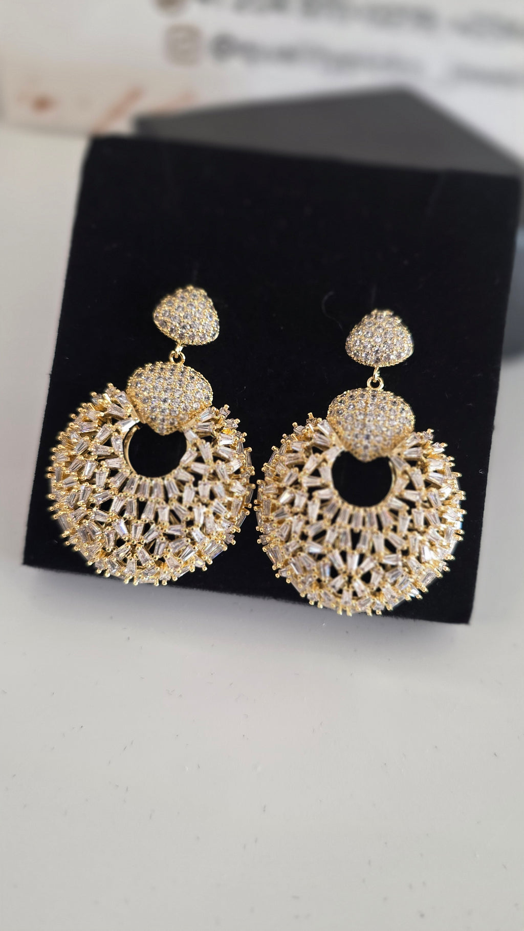Luxury Crystal Chandelier Statement Earrings - Pavé Drop Earrings