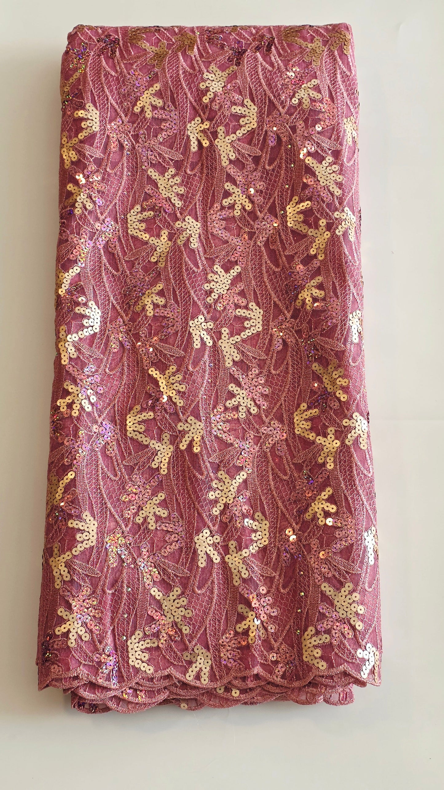 Peach Net Lace - 5 Yards