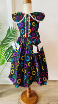 Girls' African-Inspired Circle Print Dress Age 4-5