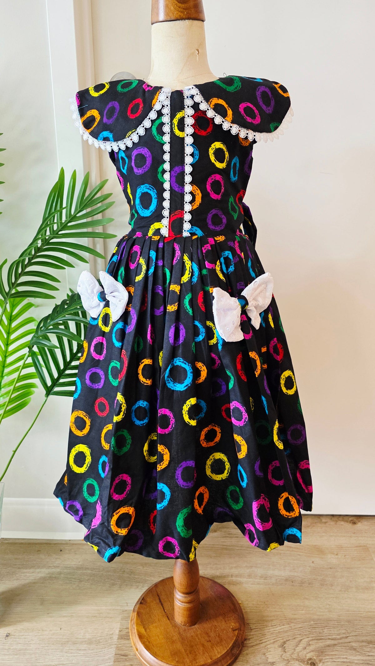 Girls' African-Inspired Circle Print Dress Age 4-5