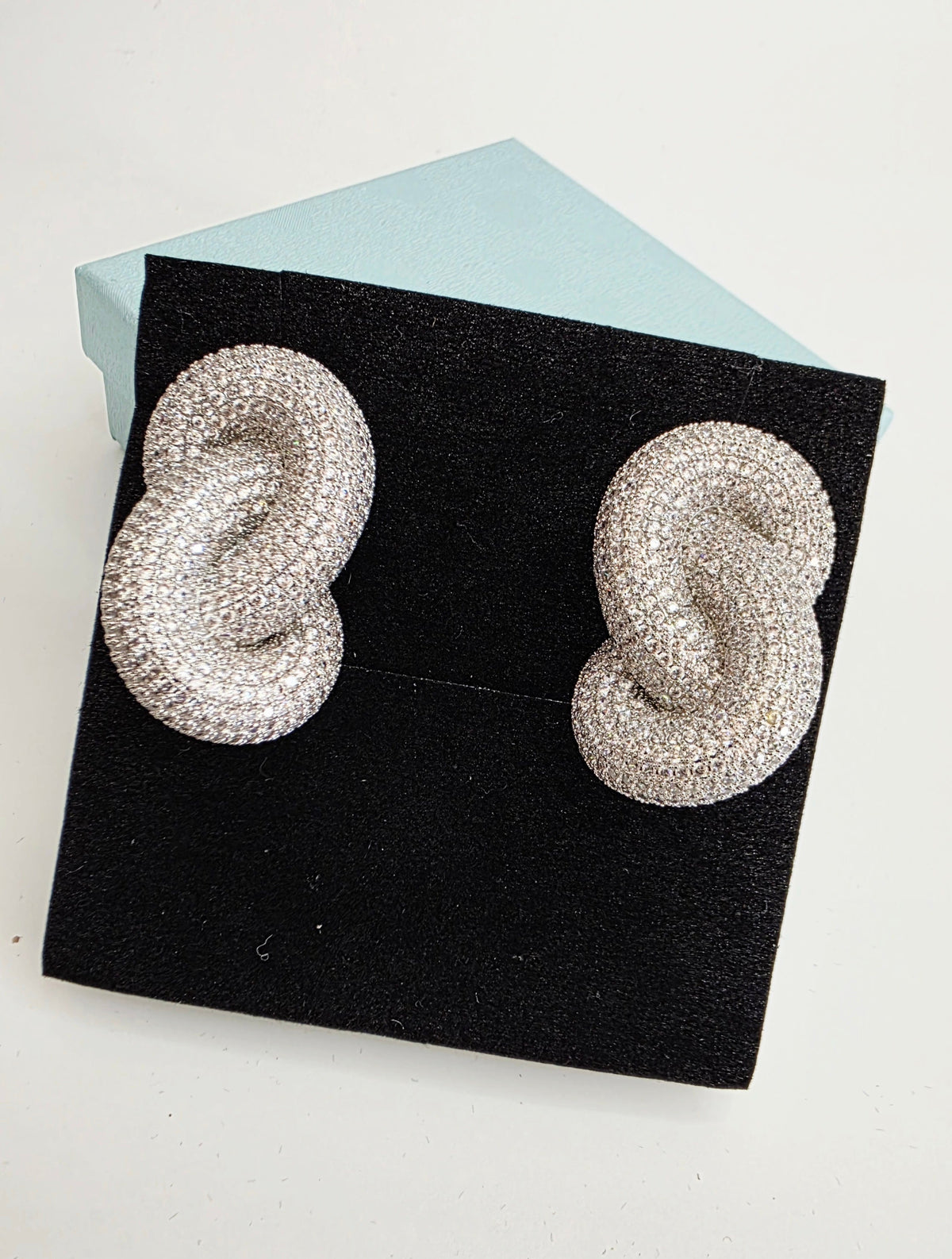 Pavé Luxury CZ Knot Stud Earrings