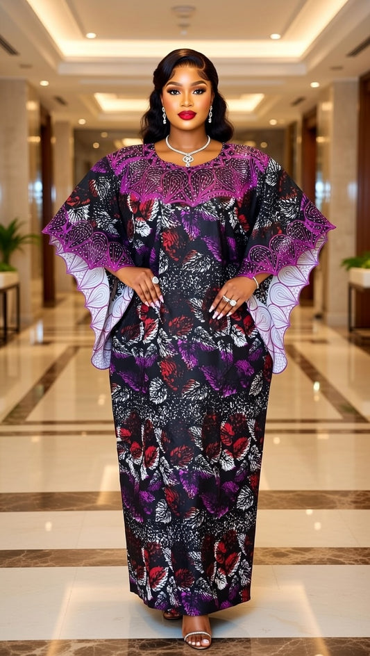 Ankara Boubou with a free scarf