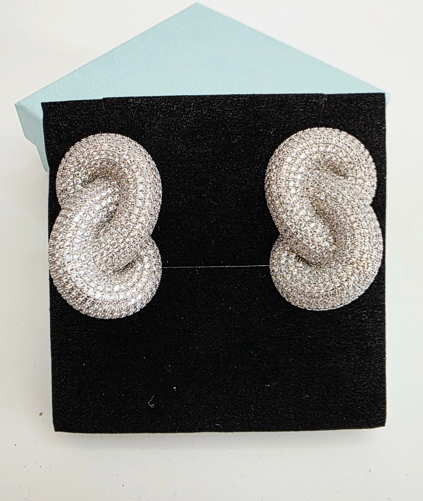 Pavé Luxury CZ Knot Stud Earrings