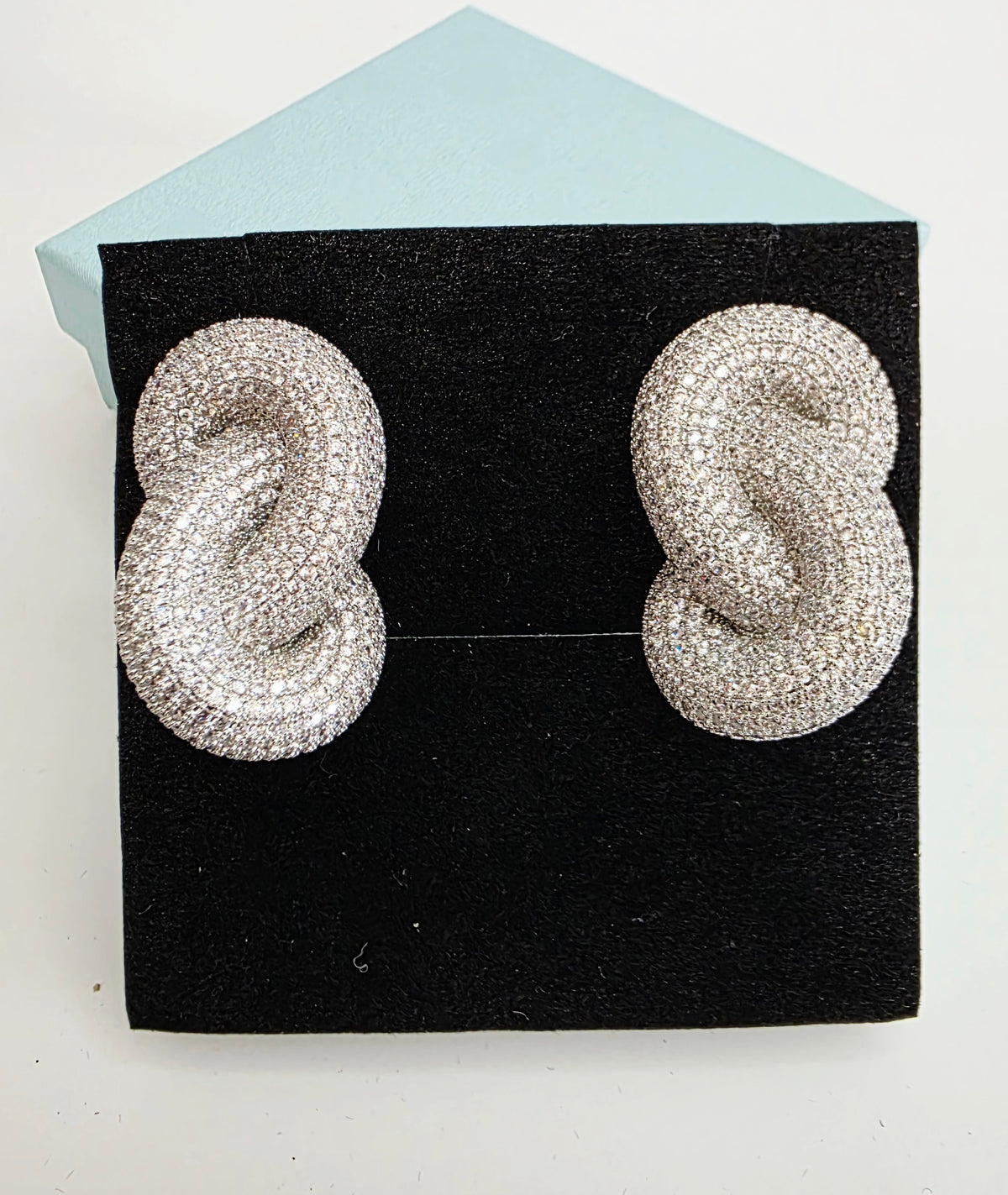 Pavé Luxury CZ Knot Stud Earrings