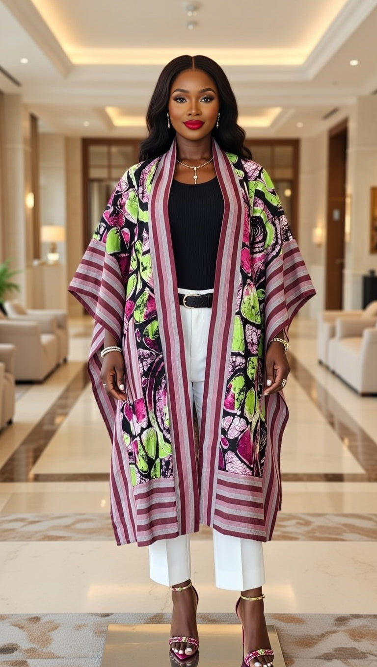 Vibrant African Print Ankara Kimono Jacket