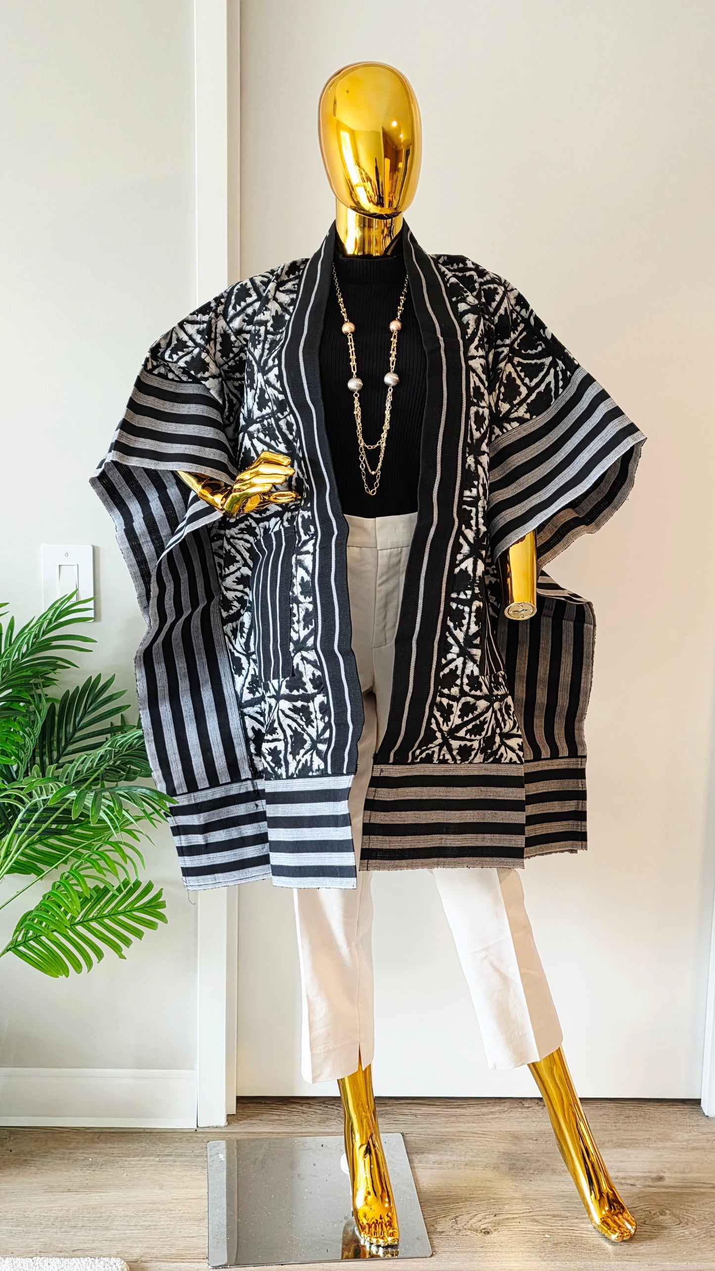 Adire with Asoke Kimono