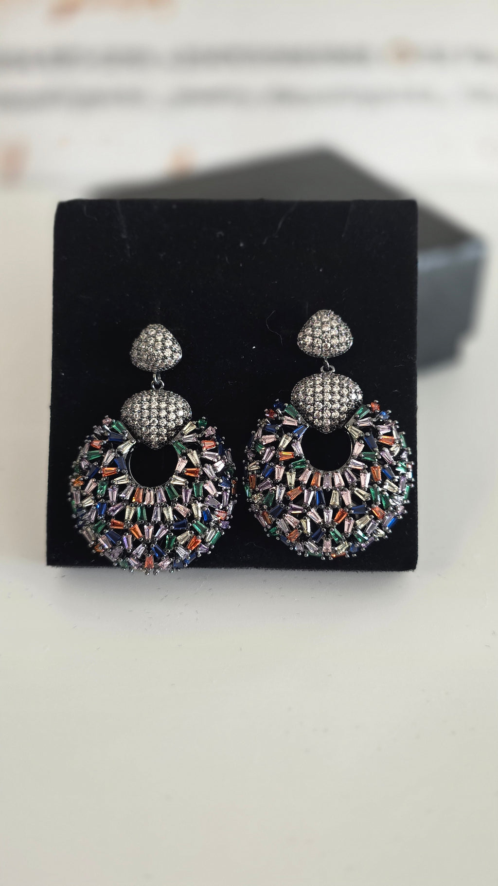 Luxury Crystal Chandelier Statement Earrings - Pavé Drop Earrings