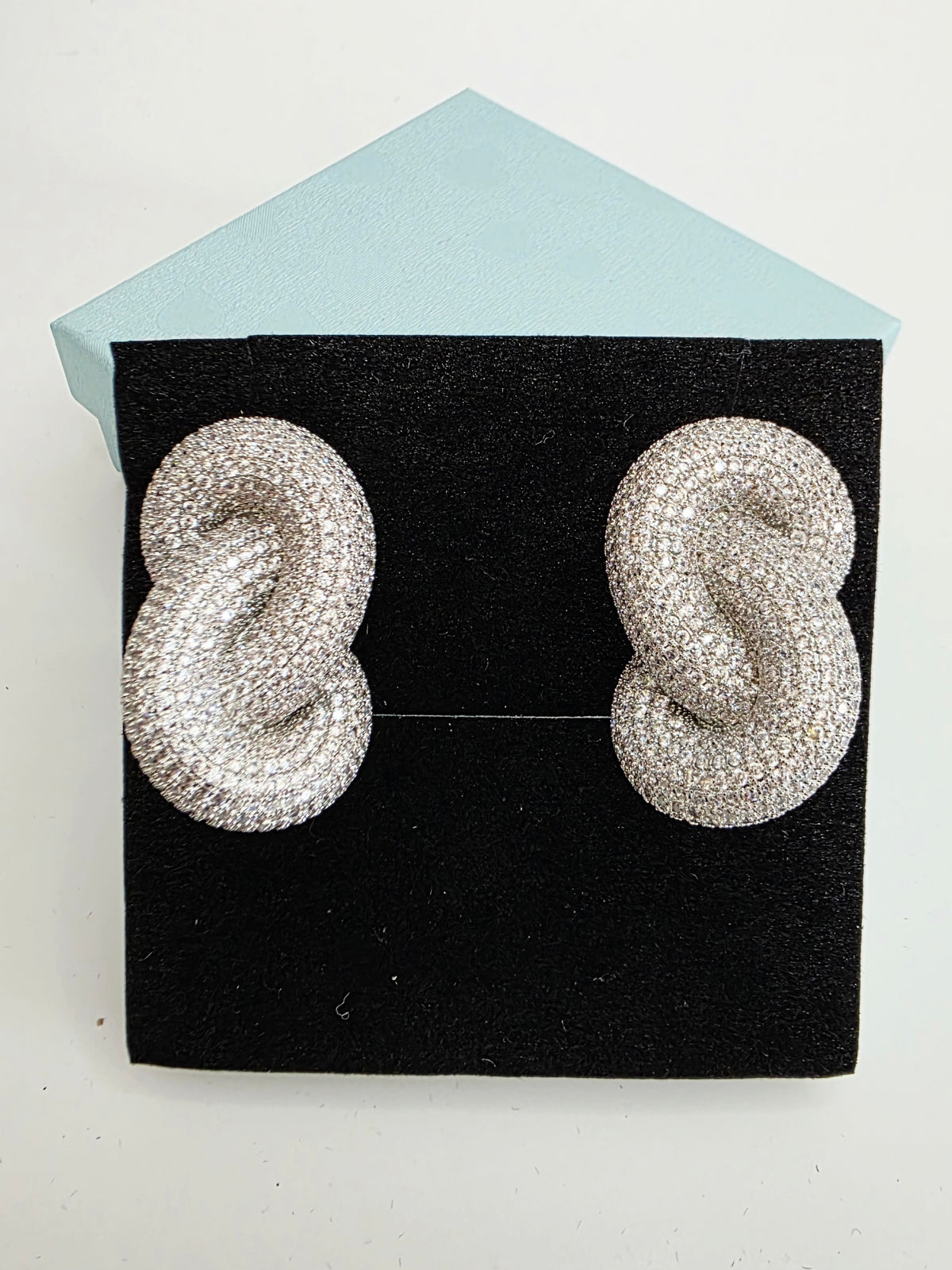 Pavé Luxury CZ Knot Stud Earrings