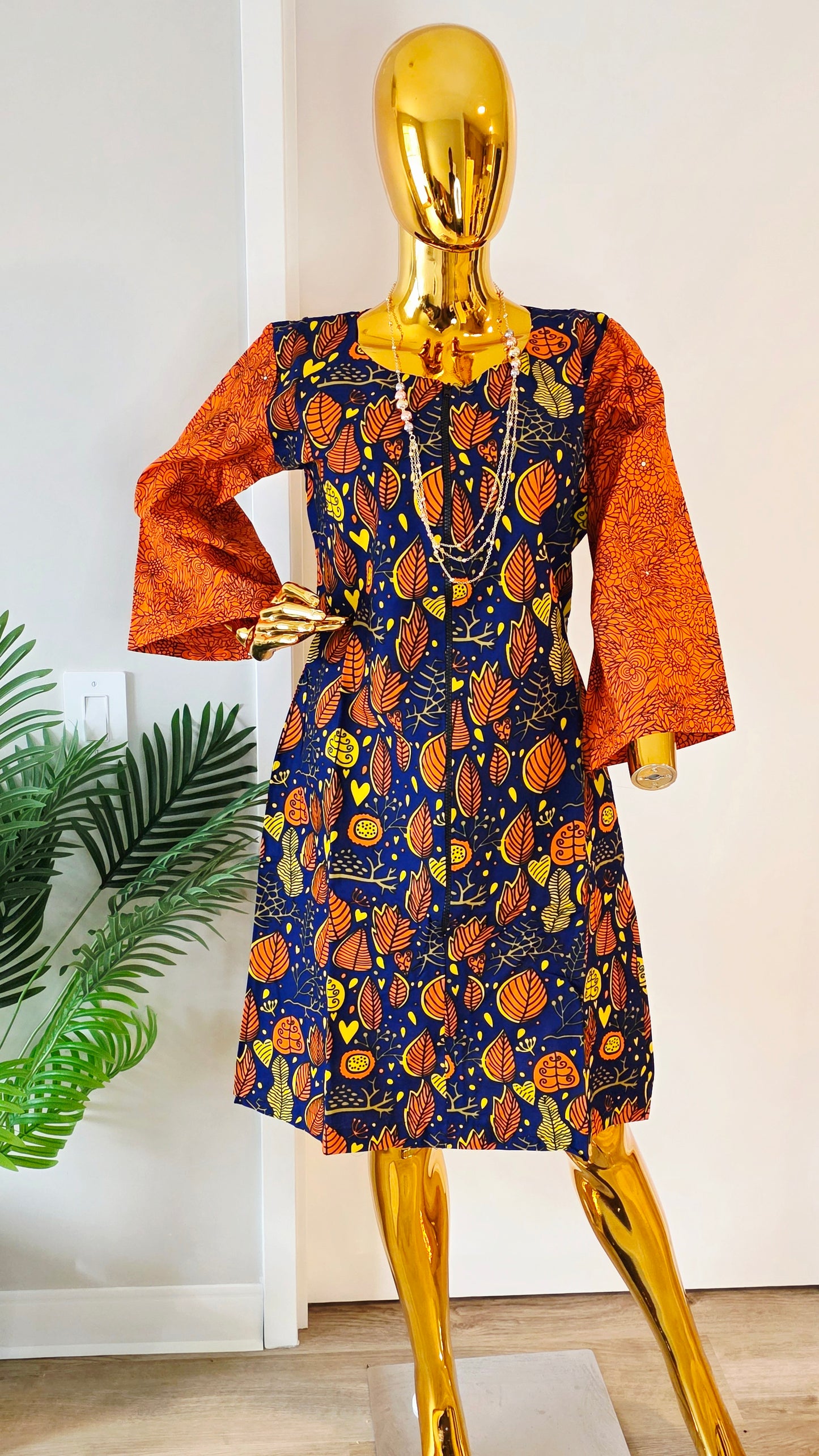 African Print Ankara Midi Dress