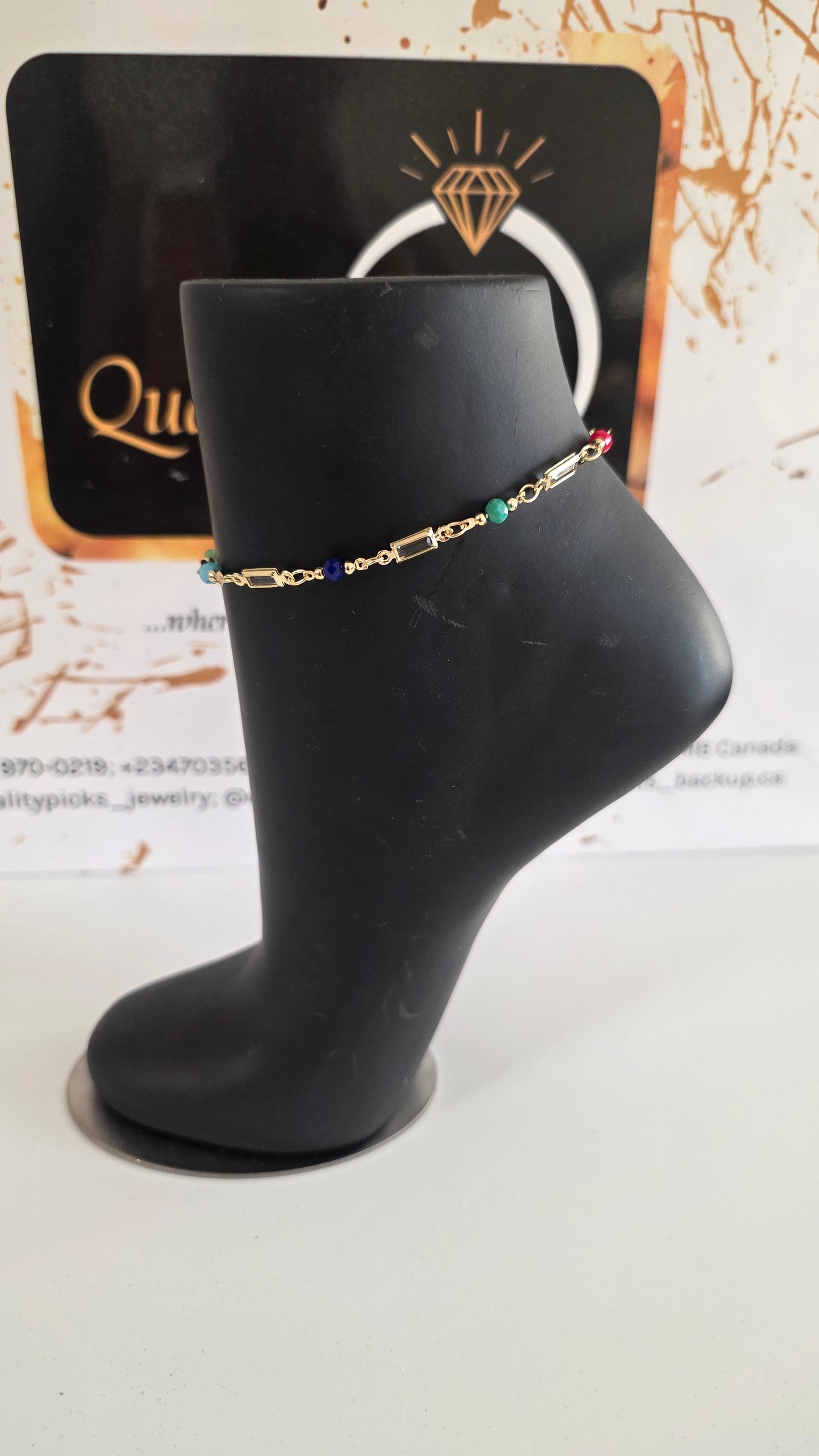 Anklet with Gemstone