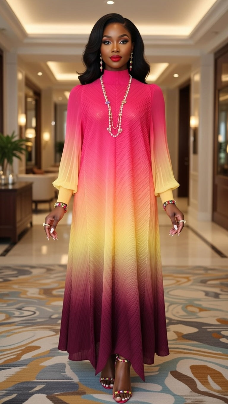 Miyaki Ombre Maxi Dress - Turkish Import