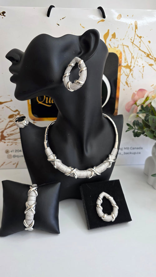 4pcs CZ Jewelry Set