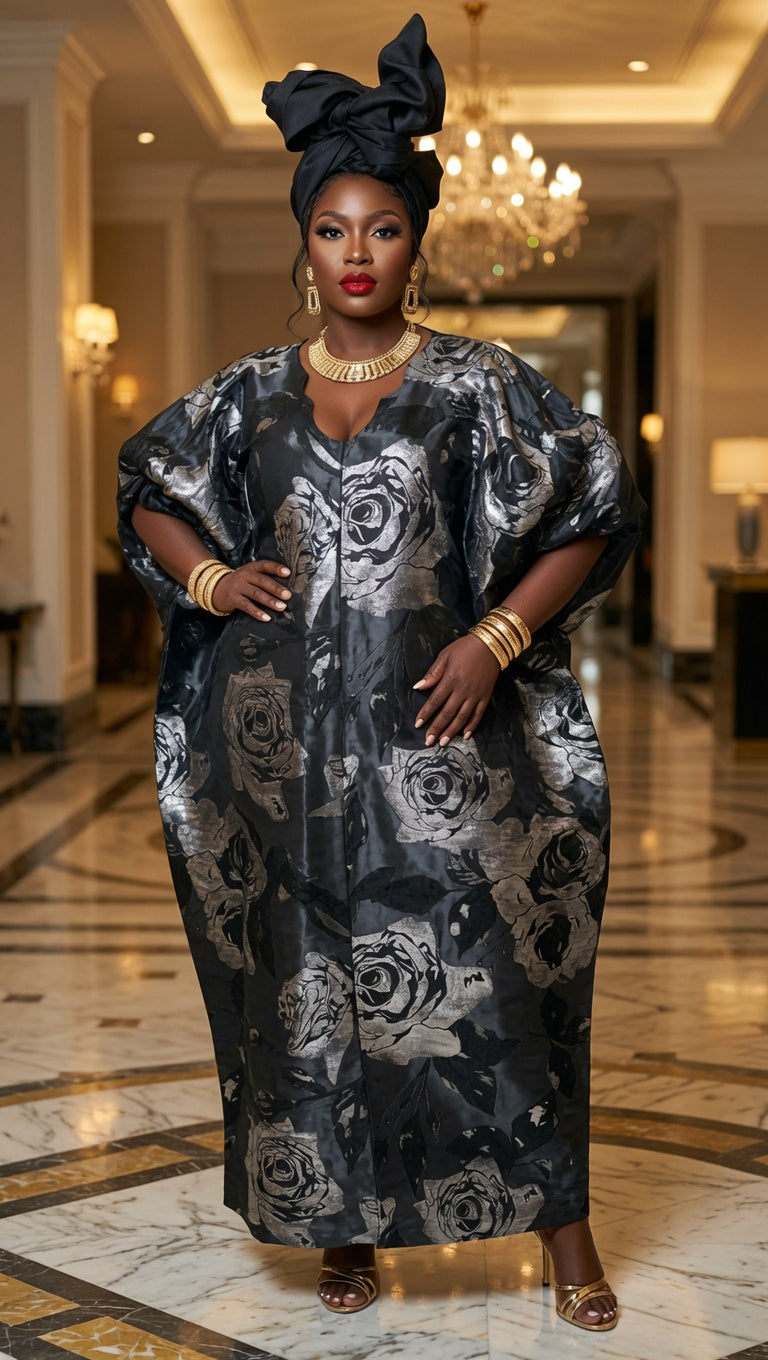 Metallic Luxury Brocade Boubou