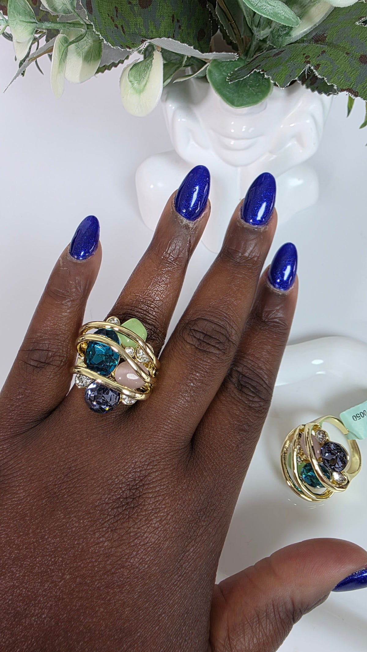 Multi-Stone Gold Wrap Cocktail Ring